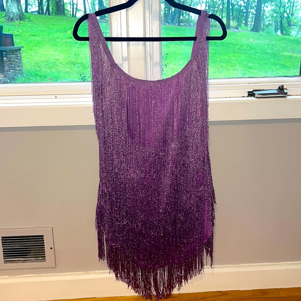 Taylor Swift Eras Tour purple fringe dress